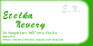 etelka nevery business card